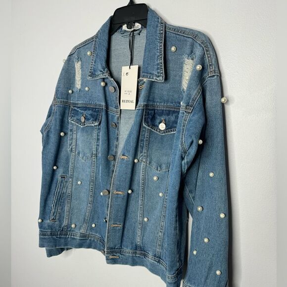 Redial distress denim jacket size medium - Picture 2 of 6